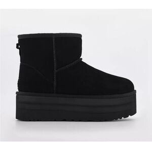 Mini UGG Platform Boots (Black, size 9)